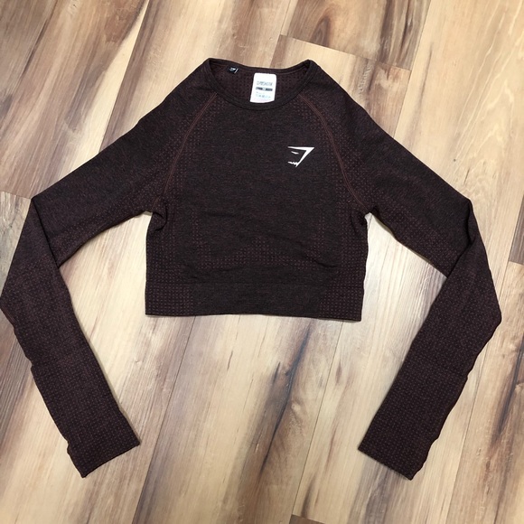 Gymshark long sleeve crop. Size xs, never worn. - Picture 1 of 5